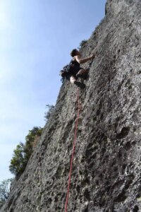 Rock Lead Climbing Outdoor