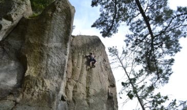 Rock Lead Climbing Outdoor