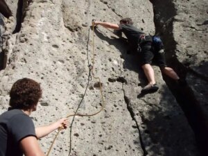 Rock Lead Climbing Outdoor